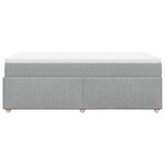 vidaXL Sommier à lattes de lit avec matelas gris clair 80x200 cm tissu
