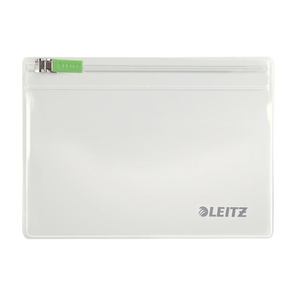 Sachet de 2 pochettes enveloppe à zip Traveller PVC 2/10e, format XS Transparent LEITZ