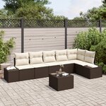 vidaXL Ensemble de canapé de jardin 6 pièces avec coussins gris en poly rotin