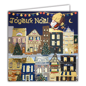 Carte Joyeux Noël avec Enveloppe Blanche 15x15cm