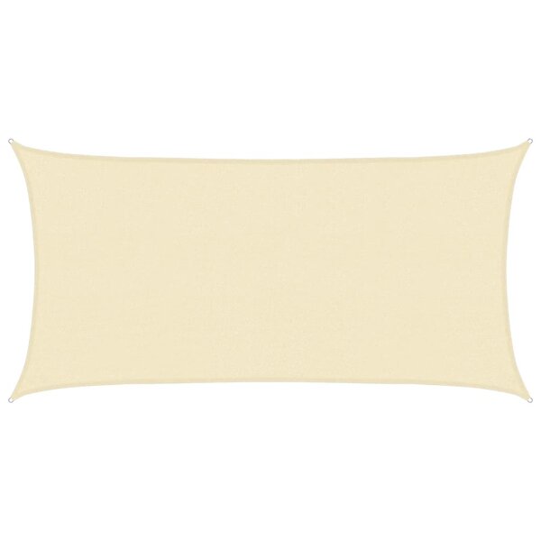vidaXL Voile d'ombrage 160 g/m² Crème 2 5x5 m PEHD