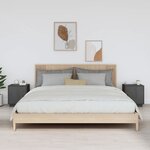 vidaXL Tables de chevet 2 Pièces Gris 40x34x45 cm Bois de pin massif