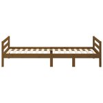 vidaXL Cadre de lit Marron miel 90x200 cm Bois de pin massif