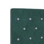 Tête de lit vidaXL Boutons en cristal capitonnés Vert foncé 180 cm Velours