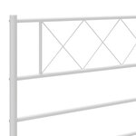 vidaXL Cadre de lit métal avec tête de lit/pied de lit blanc 140x200cm
