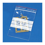 Sachet plastique zip transparent à bandes blanches 60 microns raja 27x38 cm