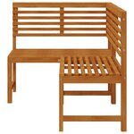 vidaXL Banc d'angle de jardin 140 cm Bois solide d'acacia