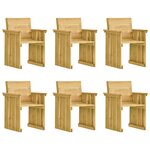 vidaXL Ensemble à manger de jardin 7 Pièces avec coussins pin imprégné