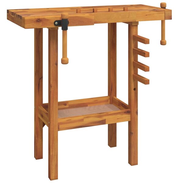 vidaXL Établi avec étaux 92x48x83 cm Bois massif d'acacia