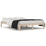 vidaXL Cadre de lit bois massif 150x200 cm très grand