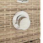 vidaXL Douche de jardin Beige 60x80x214 cm Poly Rattan