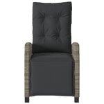 vidaXL Chaises inclinables de jardin lot de 2 et repose-pied rotin