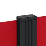 vidaXL Auvent latéral rétractable rouge 200x1000 cm