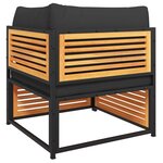 vidaXL Salon de jardin avec coussins 6 Pièces bois d'acacia solide