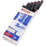 Feutre Permanent 142M Rouge Pointe Moyenne 1 mm x 10 EDDING