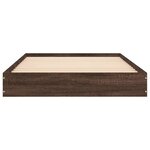 vidaXL Cadre de lit sans matelas chêne marron 90x190cm bois ingénierie