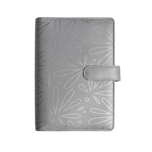 OrganiseurExatime 17 light Floralie 14 x 19 cm Semainier Argent EXACOMPTA