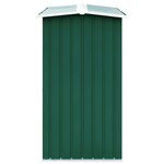 vidaXL Abri de stockage de bois Acier galvanisé 172x91x154 cm Vert