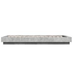 vidaXL Cadre de lit avec lumières LED gris béton 90x200 cm