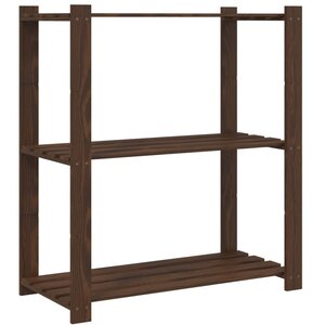 vidaXL Support de rangement à 3 niveaux marron 80x38x90 cm bois de pin