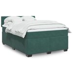vidaXL Sommier à lattes de lit et matelas Vert foncé 160x200cm Velours