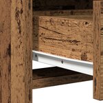 vidaXL Ensemble de table de maquillage à 2 pièces avec LED en bois ancien