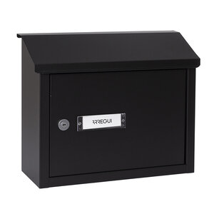 Boîte aux lettres en aluminium pour porte mur V4064 fente 33 x 4 cm Noir