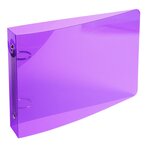 Classeur Pour Fiches Bristol 125x200 2 Anneaux 25mm Polypropylène Crystal Colours - Couleurs Assorties - X 10 - Exacompta