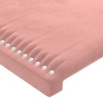 vidaXL Cadre de lit avec tête de lit Rose 140x190 cm Velours