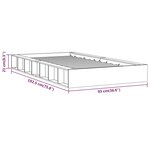 vidaXL Cadre de lit Blanc 75x190 cm Petit simple Bois massif