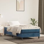 vidaXL Cadre de lit Bleu foncé 90x190 cm Velours