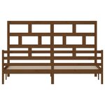 vidaXL Cadre de lit Marron miel Bois de pin massif 200x200 cm