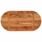 vidaXL Dessus de table 80x40x3 8 cm ovale bois massif d'acacia