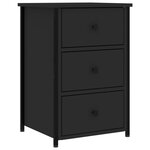 vidaXL Tables de chevet 2 Pièces noir 40x36x60 cm bois d’ingénierie