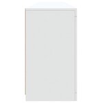 vidaXL Buffet avec lumières LED blanc 202x37x67 cm