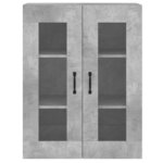 vidaXL Armoires murales 2 Pièces gris béton bois d'ingénierie