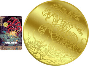 Monnaie PIXEL HYDRA 1/1000 Oz Or 12$ Liberia 2026 (PRÉCOMMANDE)