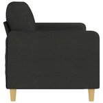 vidaXL Canapé à 3 places Noir 180 cm Tissu