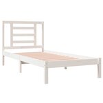 vidaXL Cadre de lit Blanc Bois de pin massif 90x190 cm Simple