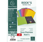 Paquet De 30 Sous-chemises Rock''s 80 - 22x31cm - Couleurs Assorties - X 10 - Exacompta
