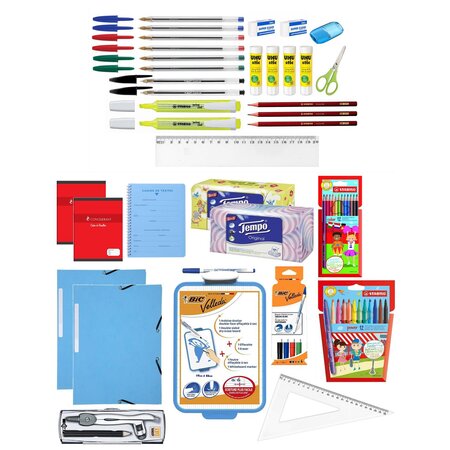 Kit de fournitures scolaires pour un·e élève de CE1/CE2