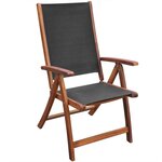 vidaXL Ensemble à manger d'extérieur 9 Pièces et coussins Acacia solide