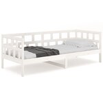 vidaXL Lit de jour blanc bois de pin massif 80x200 cm
