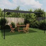 vidaXL Belvédère anthracite 4x4 m 180 g/m² tissu et acier
