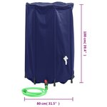 vidaXL Réservoir d'eau avec robinet pliable 500 L PVC