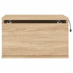 vidaXL Tables de chevet murales avec lumières LED 2 Pièces chêne sonoma