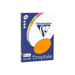 Ramette 100 Feuilles Papier 80g A4 210x297 mm Certifié FSC Assorti Intense TROPHÉE