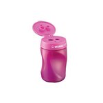 Taille-crayon EASYsharpen erergonomique rose avec réservoir - Gaucher STABILO