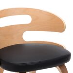 vidaXL Chaises à manger lot de 4 noir bois courbé et similicuir