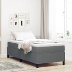 vidaXL Lit à Ressorts avec Matelas Gris 100x200 cm Tissu en Velours Côtelé